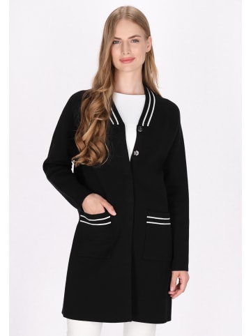 DreiMaster Maritim Damen Cardigan in Schwarz Weiss Streifen