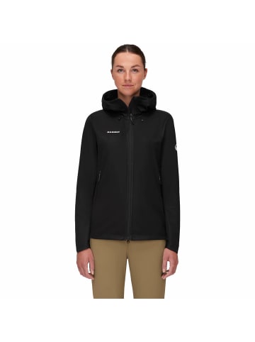 Mammut Softshell-Jacke Ultimate VII mit Kapuze in Schwarz