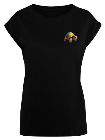 F4NT4STIC T-Shirt Rainbow Turtle SHORT SLEEVE TEE in schwarz