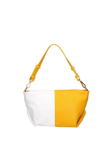 ROBERTA ROSSI Schultertasche in YELLOW AND WHITE