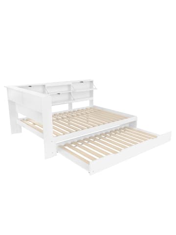 ABRIHOME Ausziehbares Schlafsofa Daybett mit Staufach Ohne Matratze 140x200cm 