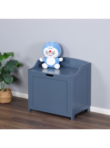relaxdays Wäschetruhe in Grau - (B)56 x (H)53 x (T)36 cm