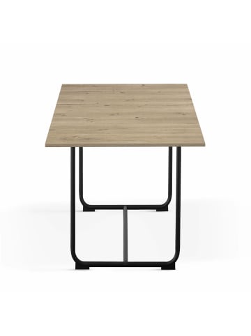 B&D Home Ausziehtisch LIO in Sandeiche - (B)120-160 x (H)76 x (T)80 cm