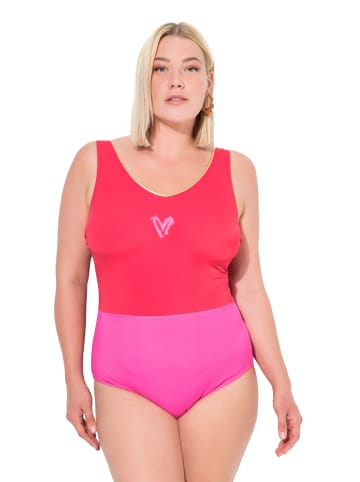 Ulla Popken Badeanzug in fuchsiarot