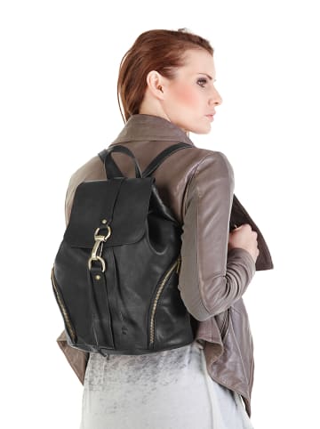 Forty degrees Rucksack echt Leder in schwarz