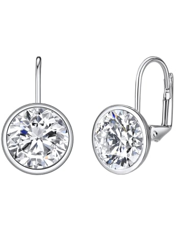 Lulu & Jane Ohrhänger Metall-Legierung verziert mit Kristallen von Swarovski® in silber