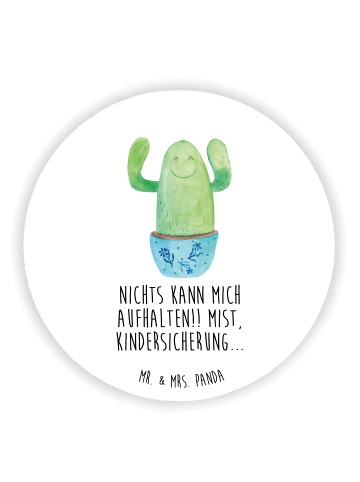 Mr. & Mrs. Panda Kühlschrankmagnet Kaktus Happy mit Spruch in Weiß