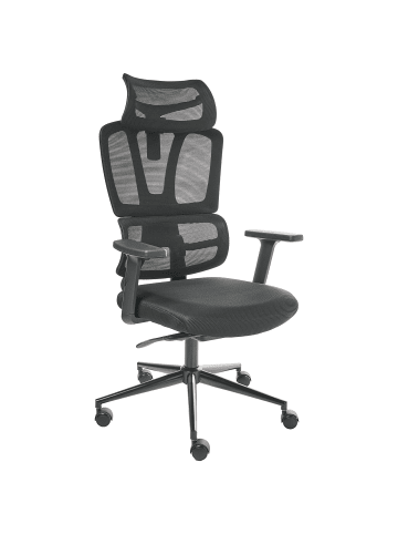 Beliani Professioneller Bürostuhl OMEGA in Schwarz - (W) 65 x (H) 129 x (L) 65 cm