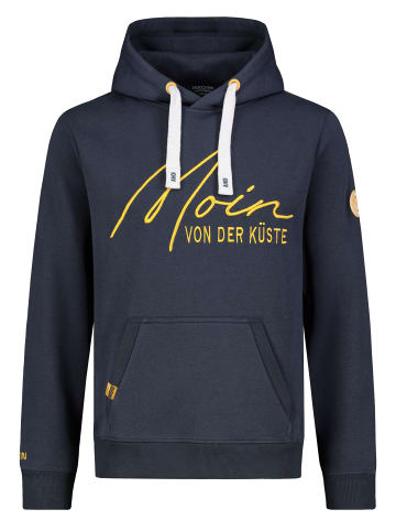 Eight2Nine Hoodie Kängurutasche Rippbündchen Motivprint in Blau-2