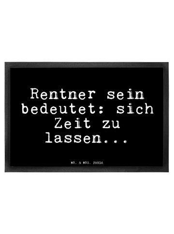 Mr. & Mrs. Panda Türvorleger Rentner sein bedeutet: sich... mit ... in Schwarz