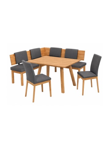 58 aufm Kessel ECKBANKGRUPPE Modern Danny 2 für 7 Personen Massivholz Kernbuche/Grau