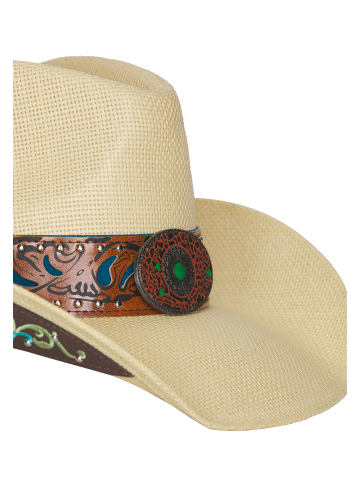 IZIA Women Hat in Beige Brown