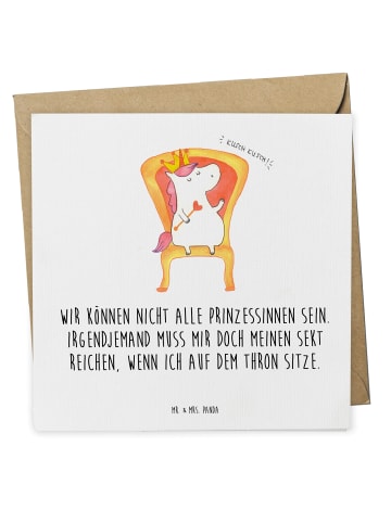 Mr. & Mrs. Panda Klappkarte Einhorn Prinzessin mit Spruch in Weiß