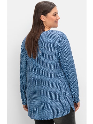 sheego Tunika in tiefblau-gemustert