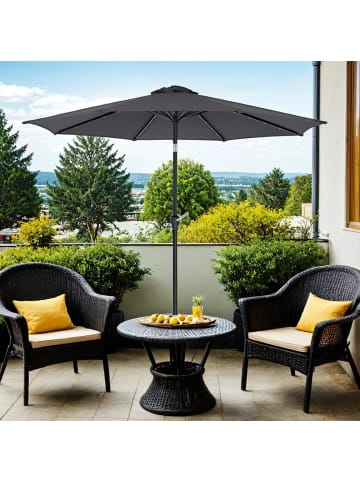 SONGMICS Sonnenschirm Sheld in Grau - (H)253.5 x Ø290 cm