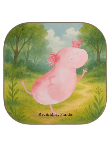 Mr. & Mrs. Panda Untersetzer Axolotl Tanzen Design ohne Spruch in Weiß