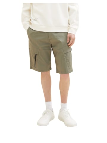 TOM TAILOR Denim Shorts in dusty olive green