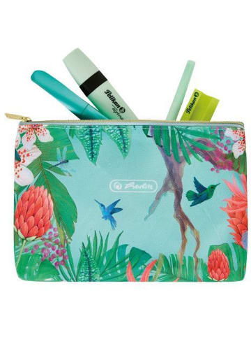 Herlitz Schüleretui Faulenzer flach Polyester 220x25mm Ladylike Jungle