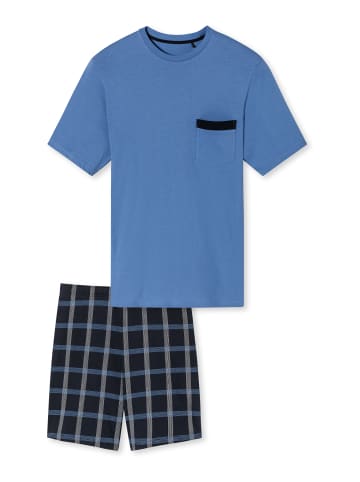 Schiesser Shorty Comfort Nightwear in Atlantikblau