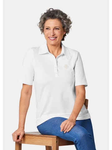 GOLDNER Kurzgröße:  Poloshirt Stretchbequemes Poloshirt in weiß