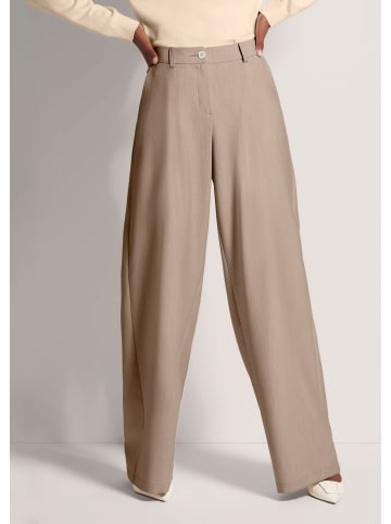 MADELEINE Elegante Stretchhose mit Bügelfalten in cappuccino / wollweiß / melange