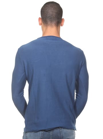 FIOCEO Pullover Rundhals slim fit in indigo