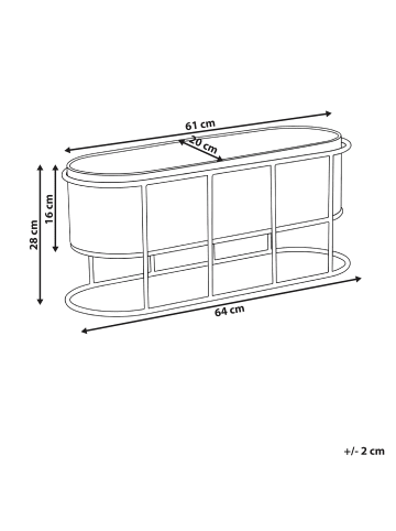 Beliani Outdoor Blumentopf SUMIRE in Rosa - (W) 64 x (H) 28 x (L) 20 cm