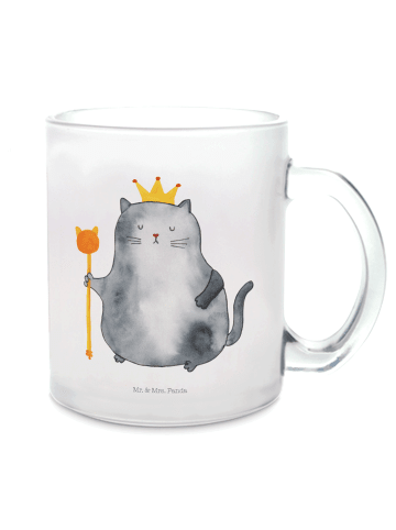Mr. & Mrs. Panda Tasse Katze König ohne Spruch in Transparent