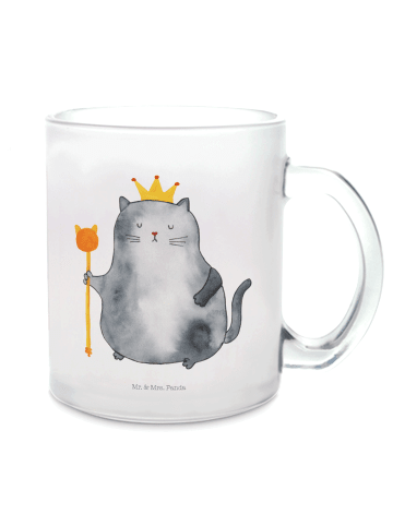 Mr. & Mrs. Panda Teetasse Katze König ohne Spruch in Transparent