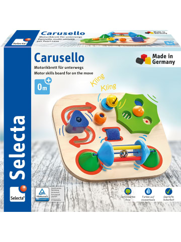 Selecta Carusello, Motorikbrett für unterwegs, 19 cm | Selecta Holzspielzeug Babywelt