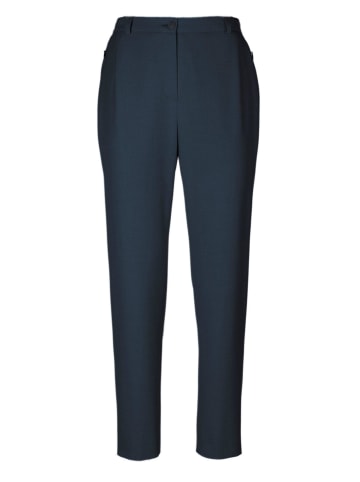 GOLDNER Hose Carla mit Rippenstruktur in dunkelblau