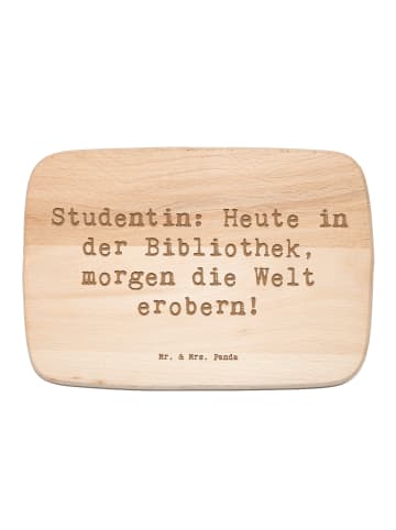 Mr. & Mrs. Panda Schneidebrett Spruch Studentin Traumwelt mit Sp... in Transparent
