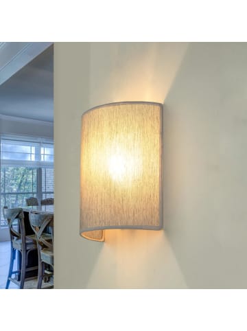 Licht-Erlebnisse Wandlampe (B)20 x (H)23 cm in Helles Grau