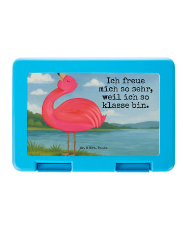 Mr. & Mrs. Panda Aufbewahrungsbox Flamingo Stolz Design mit Spruch in Weiß