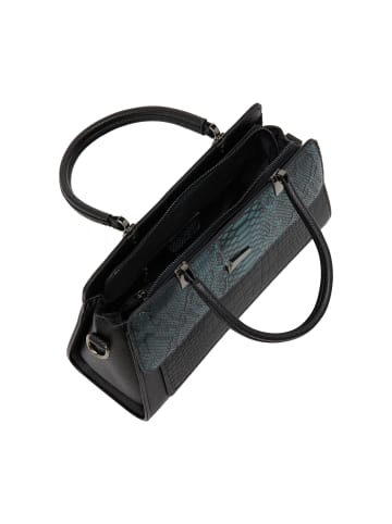 faina Women Handbag in Black Green