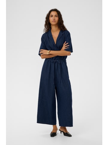 Soaked in Luxury Overall SLChaman Gerade Passform in Dark Blue Denim