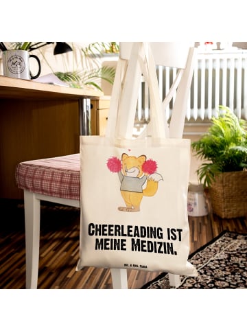 Mr. & Mrs. Panda Tragetasche Fuchs Cheerleader mit Spruch in Creme