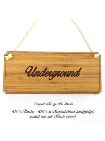 Mr. & Mrs. Panda Eingangsschild Underground mit Spruch in Keine Angabe