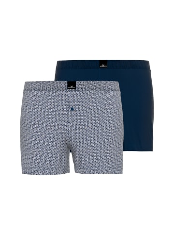 Götzburg Boxershort 2Er Pack Brooklyn in blau-mittel-Minimal