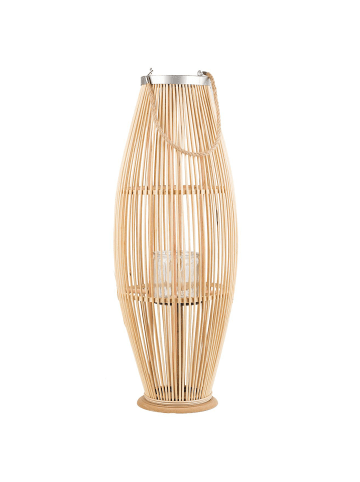 Beliani Laterne TAHITI in Braun - (W) 32 x (H) 84 x (L) 32 cm