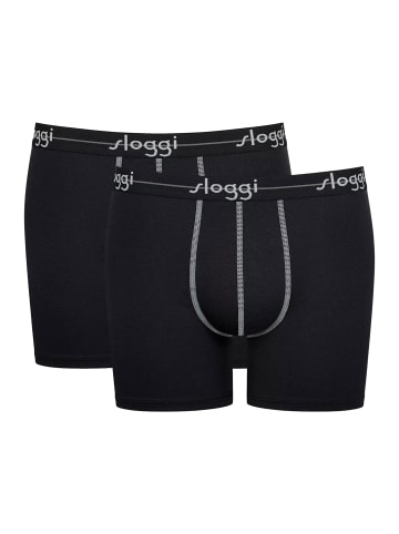 Sloggi Langer Boxer Blue Start in Black