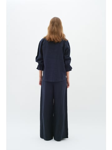 InWear Kurzarm-Bluse PegIW Lockere Passform in Marine Blue
