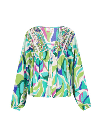 IZIA Women Blouse in aqua multicolor