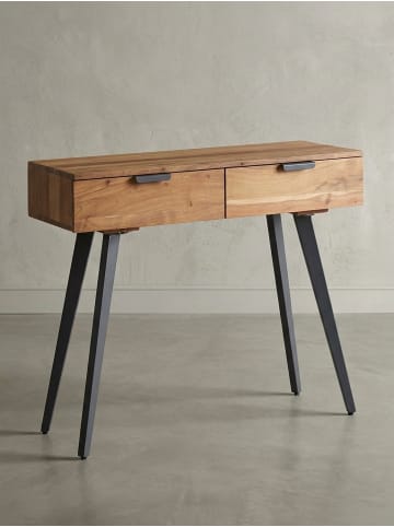 KADIMA DESIGN Konsolentisch 90 x 78 x 36 cm Massivholz / Metall Konsole mit