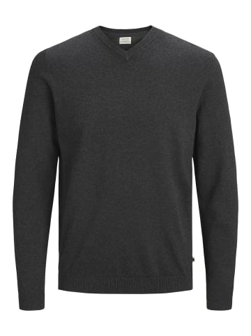Jack & Jones Strickpullover in Dark Grey Melange