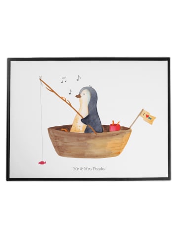 Mr. & Mrs. Panda schreibauflage Pinguin Angelboot ohne Spruch in Weiß