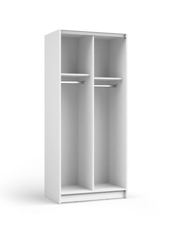 Feldmann-Wohnen Schwebetürenschrank Sofia weiß 80 / 54 / 182cm