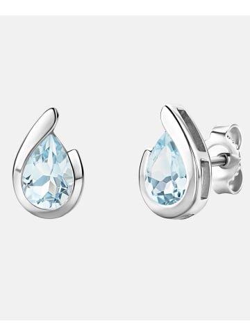 Diamant L'éternel Ohrringe aus 375 Weißgold mit Topas