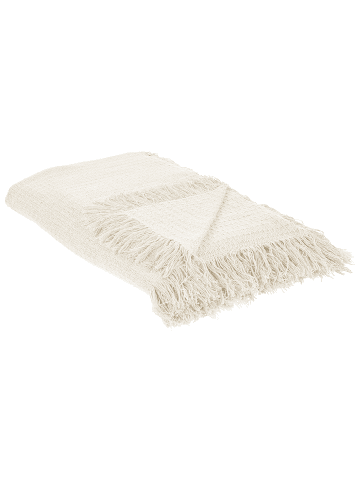 Beliani Tagesdecke YERBENT in Weiß - (W) 200 x (H) 1.25 x (L) 220 cm