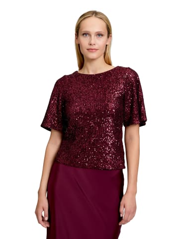 Vera Mont Pailletten-Bluse mit Flügelärmeln in Deep Dahlia